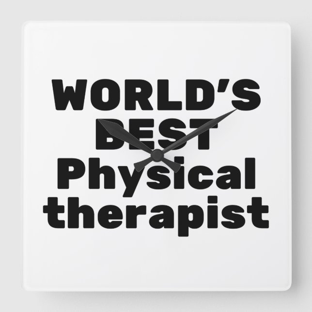 Horloge Carrée World's best Physical therapist (Recto)