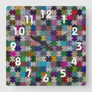 Horloge Carrée Yigsaw Puzzle Wall Clock
