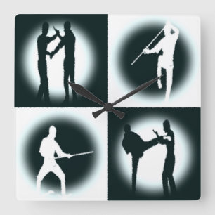 Horloge Carrée Yong Chun Gong Fu Wall Clock