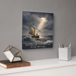 Horloge Carrée You Comfort My Soul