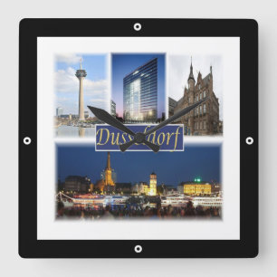 Horloge Carrée zDE008 DUSSELDORF, Allemagne, Europe,