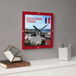 Horloge Carrée zNC004 NOUMEA, NOUVELLE-CALÉDONIE, Océanie,