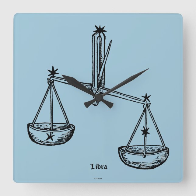 Horloge Carrée Zodiac : Libra, 1482 (Recto)