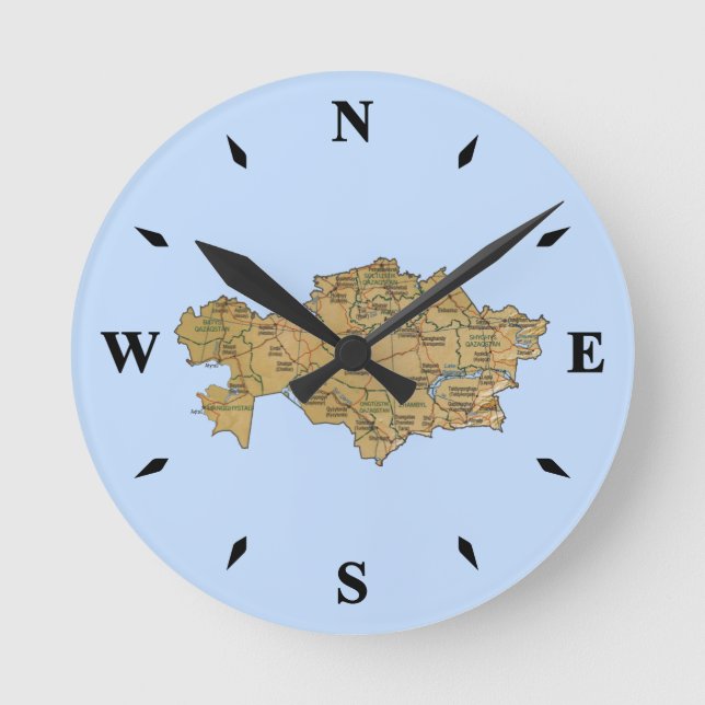 Horloge Carte Kazakhstan (Recto)