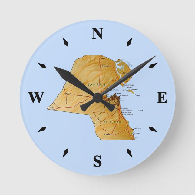 Horloge Carte Koweït (Recto)