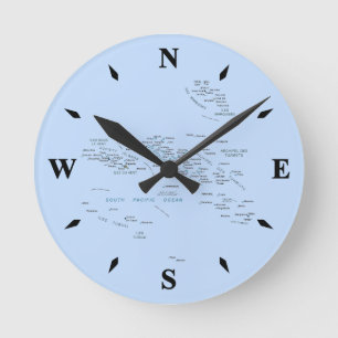 Horloge Carte Polynésie Française