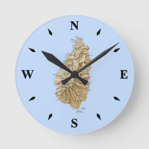 Horloge Carte Sainte-Lucie