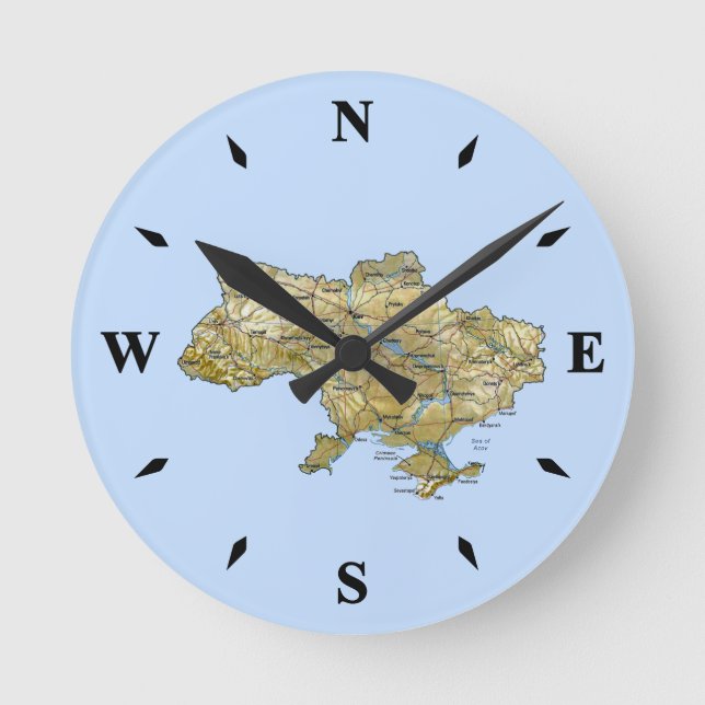 Horloge Carte Ukraine (Recto)