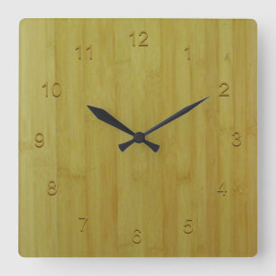 Horloge - Cartes en bambou