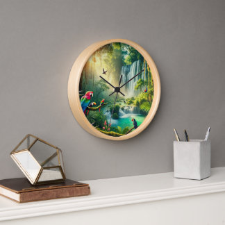 Horloge Cascade tropicale