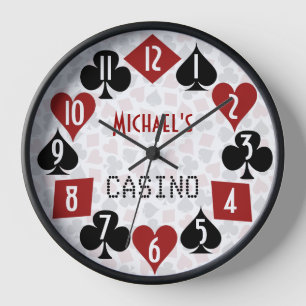 Horloge Casino Personnalisable Poker Room