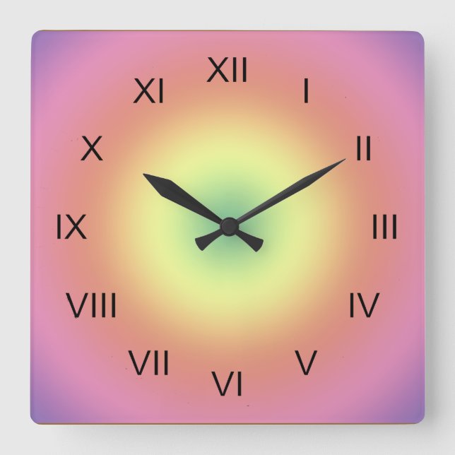Horloge - Cercles arc-en-ciel (Recto)