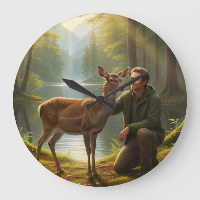 horloge cerf forêt (Recto)