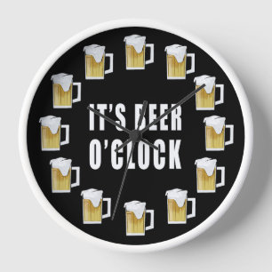 Horloge C'est l'heure de la bière - Design d'horloge drôle