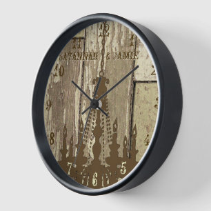 Horloge Chandelier de style rustique ancien personnalisé