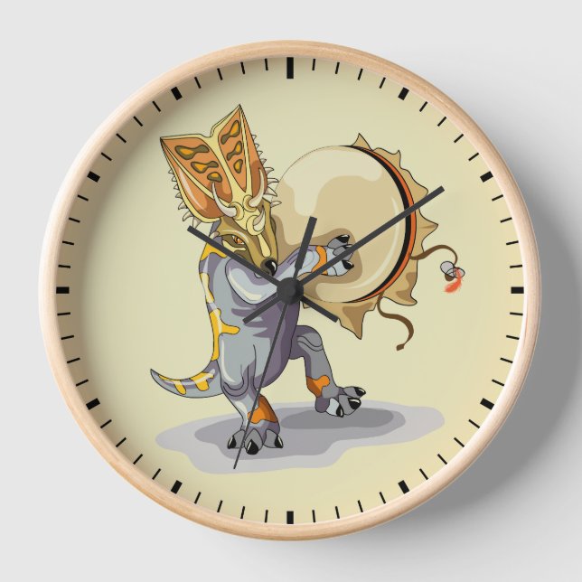 Horloge Chasmosaurus Dansant Un Rituel De Shaman (Recto)