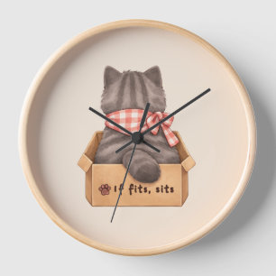 Horloge Chat dans la boîte