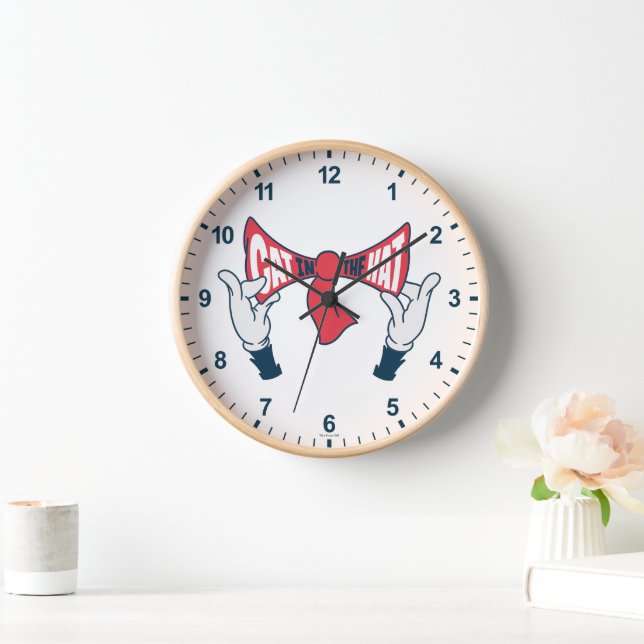 Horloge Chat dans le Casquette | Cravate de la boîte de te (Maison)