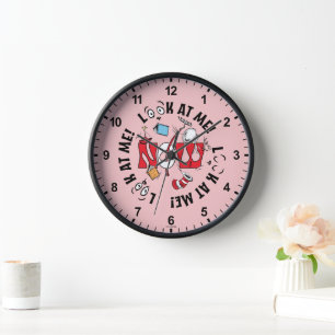 Horloge Chat dans le Casquette   Regarde-Moi ! Regarde-Moi