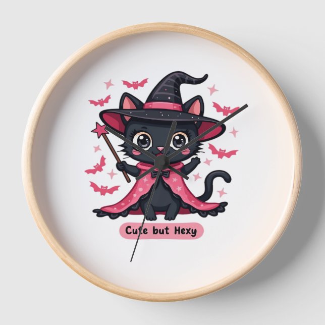Horloge Chaton gothique en rose - doux, mais ensorcelé Ove (Recto)