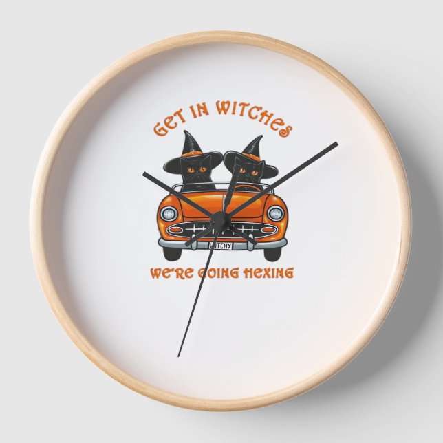 Horloge Chats de cuisine allant hexer T-shirt surdimension (Recto)