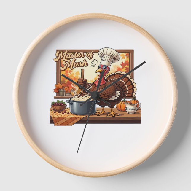 Horloge Chef rétro Turquie Thanksgiving classique T-shirt (Recto)