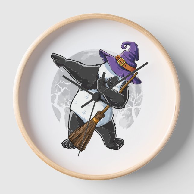 Horloge Chemises Halloween Panda Dabbing, Halloween 2021 (Recto)