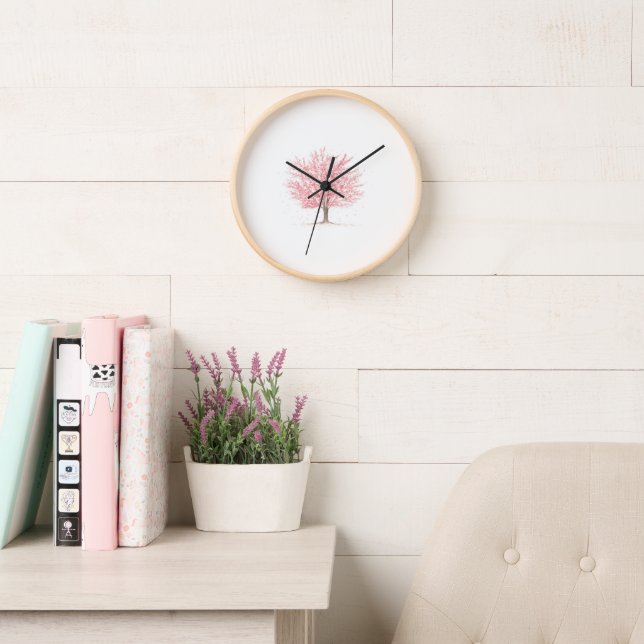 Horloge Cherry Blossom Tree Clock (Salle de lecture)