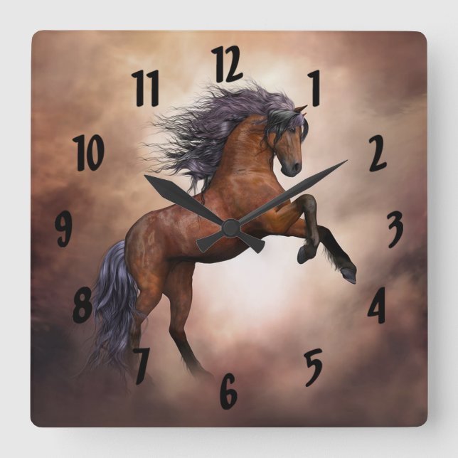 Horloge Cheval de la baie d'élevage (Recto)