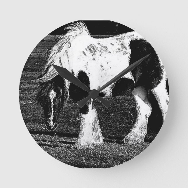 Horloge Cheval Gypsy Vanner (Recto)