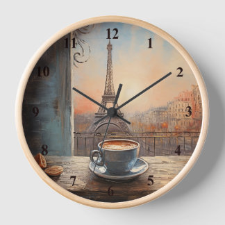 Horloge Chic Eiffel Tower Café Café Chalet Paris