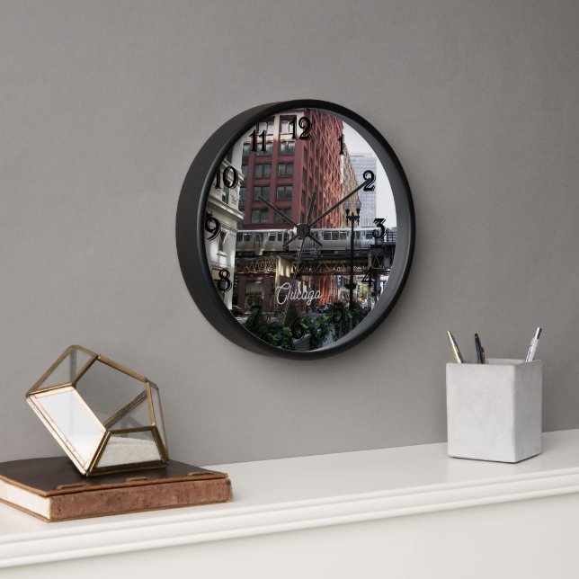 Horloge Chicago Elevated Loop Train (Bureau)