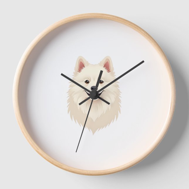 Horloge Chien Esquimau Américain (Recto)