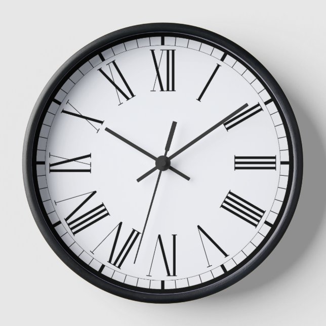 Horloge Chiffre romain classique personnalisable (Recto)