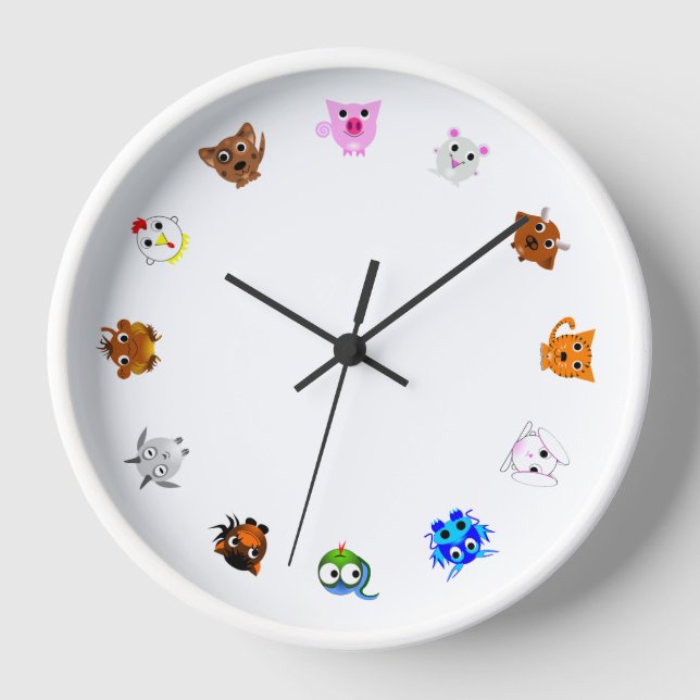 Horloge Chinese Zodiac Animals (rotated) (Recto)
