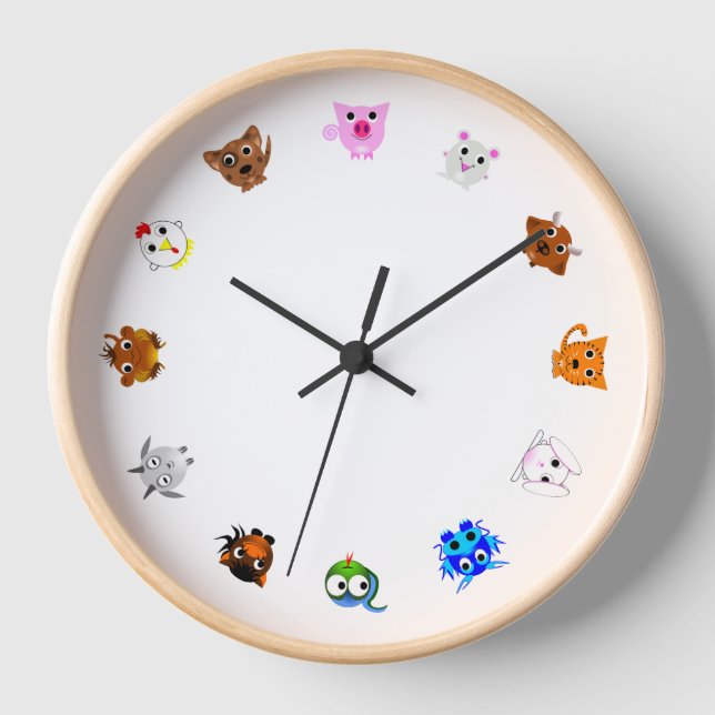 Horloge Chinese Zodiac Animals (rotated) (Recto)