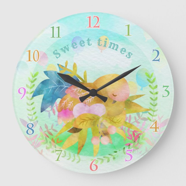 Horloge Chouette Mignonne (Recto)