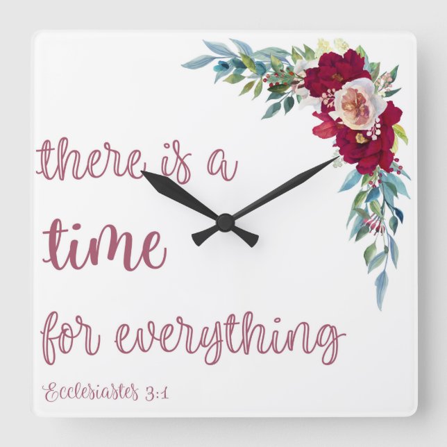 Horloge chrétienne moderne | Ecclesiastes 3:1 (Recto)