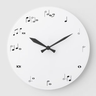 Horloge chronométrée musicale - noir et blanc