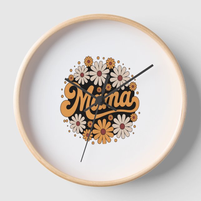 Horloge Citrouille d'automne Mama (Recto)