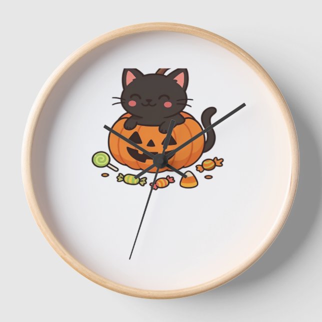 Horloge Citrouille Kitty Parade Essential T-Shirt (Recto)