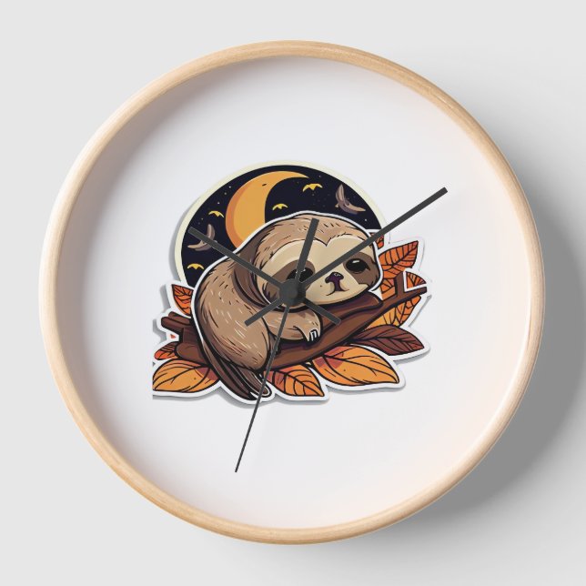 Horloge citrouille paresse Halloween style 2 Classic T- (Recto)
