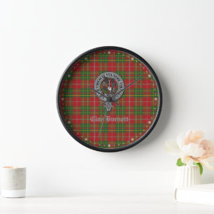 Horloge Clan Burnett Crest Badge & Tartan