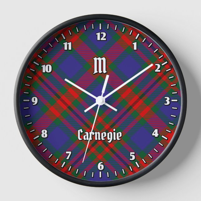 Horloge Clan Carnegie Tartan (Recto)