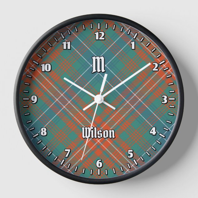 Horloge Clan Wilson Ancienne Tartan (Recto)