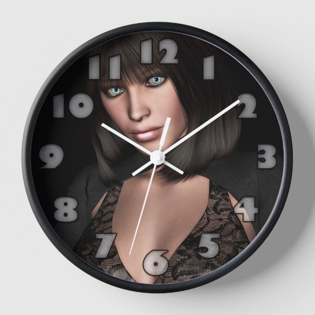 Horloge Clock bleu de Midnight (Recto)