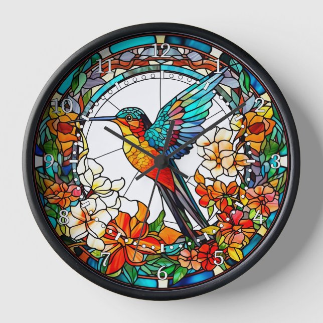 Horloge Colibri de style Verre (Recto)