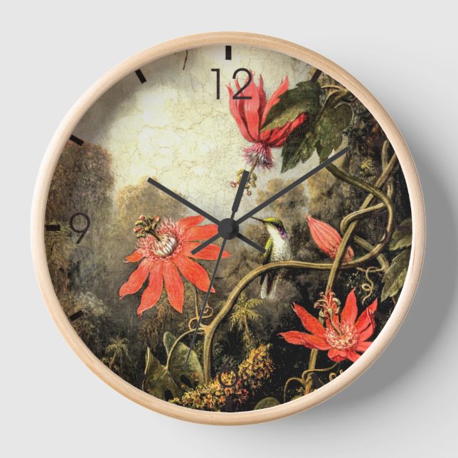 Horloge Colibri et Passionnfleurs (Recto)