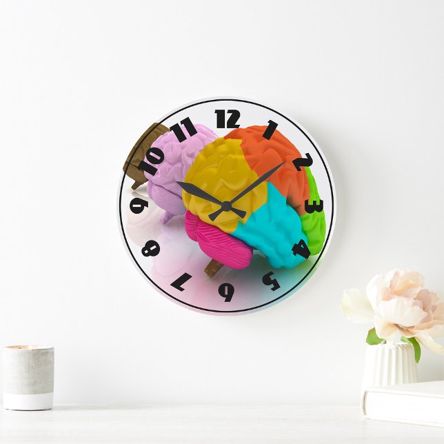 Horloge colorée des cerveaux humains (Créateur téléchargé)