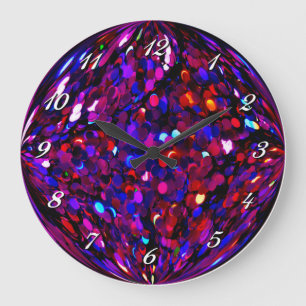 Horloge colorée du mur de boules Confetti